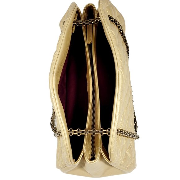 Chanel Gold Leather Just Mademoiselle Bowling Bag - Picture 8 of 11